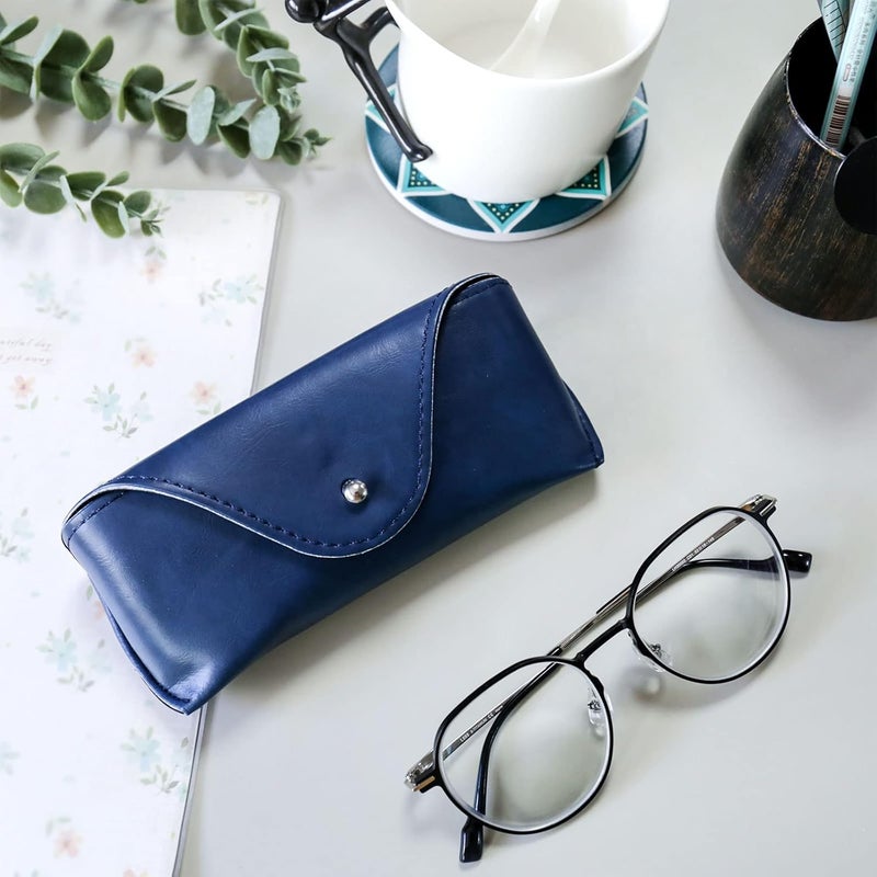 LogHog Portable Leather Glasses Case,Flexible Sunglasses Pouch Slim Case for Women Men Horizontal Eyeglass Case - Image 5